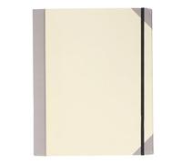 EMUKOEP Document Organizer Folio, Secure Data Storage Expanding File Folder with PU Leather and Reinforced Binding, for A4 Paper Legal Documents Photos Passports (Beige)