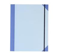 EMUKOEP Document Organizer Folio, Secure Data Storage Expanding File Folder with PU Leather and Reinforced Binding, for A4 Paper Legal Documents Photos Passports (Blue)