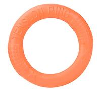 EMUKOEP Dog Training Pull Ring Elastic EVA Exercise Toy for Puppy Jumping Running Training with Lightweight Durable Material for Interactive Fitness Play (Orange S Size)