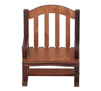 EMUKOEP Dollhouse Rocking Chair Miniature Scale 1:12 Composite Wood Beautiful Details Ideal Gift (Large size)