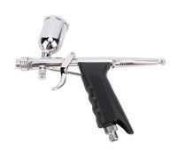 EMUKOEP Double Action Gravity Feed Airbrush Set with 0.3mm Nozzle 15CC Cup, Advanced Box Coating Makeup Spray Gun Kit for Industrial Products, Furniture Repair