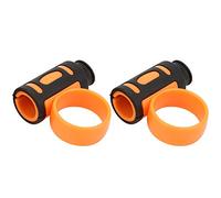 EMUKOEP Drum Stick Control Clip Drumstick Accessories Drum Stick Aid Drumstick Tool Anti Slip Rotating Finger Controller with Ring and Thumb Position for Drummers Beginners (Black and Orange)