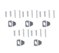 EMUKOEP Durable Stainless Steel Door Latch Plates, Complete Installation Kit for Screen Door Latch Replacement, Suitable for 40201 Pella, 5 Pieces