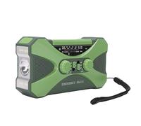 EMUKOEP Emergency Radio Solar Hand Crank USB AM FM NOAA Weather Radio with 10000mAh Battery Flashlight Phone SOS Alarm for Camping Power Outages (Green)