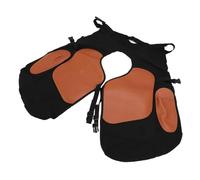 EMUKOEP Equine Farrier Apron, Adjustable Hoof Trimming Apron with PU Split Leather Coating and Front Pockets, for Stable Horse Grooming Protective Supplies