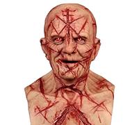 EMUKOEP Halloween Latex Mask with Scars, 1PCS Horror Face Mask for Party Cosplay & Costume