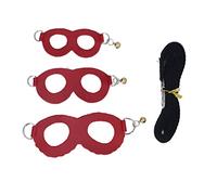 EMUKOEP Hamster Harness and Leash Set, Leather Vest Walking Set for Small Pets Guinea Pig Harness with Adjustable Leash (Red)