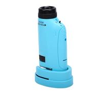 EMUKOEP Handheld Microscope, 60X to 180X Zoom LED Illuminated Portable Microscope with 4 Specimen Slides, White Light for Kids Science Exploration