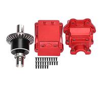 EMUKOEP High Quality RC Red Gear Box and Metal Differential Kit for Remote Control Car 144001 1/14, Easy Installation, 2 Gear Boxes 1 Differential