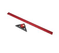 EMUKOEP Holy Plot Rule for 400mm Carpentry, 360 ° Aluminum Alloy Rotating Line Drawing Rule