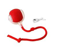 EMUKOEP Interactive Pet Ball, Electric Cat Toy with Automatic Movement and Tail Fun and Engaging Play for Your Feline Companion Enhance Your Cat's Leisure Time with Smart Technology (Red with Wakeup)