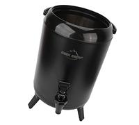 EMUKOEP Large 8L Stainless Steel Beverage Dispenser Heat Insulation Camping Water Container Flexible and Safe for Water Drinks (Black)