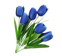 EMUKOEP Lifelike Fake Flower Bouquet, Stunning Artificial Flower Bundle for Home Decor for Weddings, Events, or Everyday Use Enhance Your Space with This Beautifully Crafted Arrangement! (Blue)
