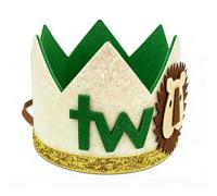 EMUKOEP Lion Birthday Crown Non-Woven Safari Hat for Boys Girls Party | Cute Animal Themed Design, Elastic Band for Comfortable Fit, Suitable for Jungle Baby Shower and Wildlife Party Decorations