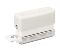 EMUKOEP Manual Hole Puncher, ABS Portable Paper Punch with Built in Waste Collection Box and Positioning Pillars, for A4 30 Hole B5 26 A5 20 Loose Leaf Binders