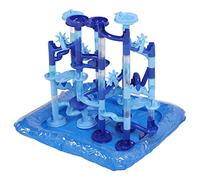 EMUKOEP Marble Run Sets 75 DIY Components 30 Balls with Air Cushion Inflator for Kids Learning Educational Toys Water Play Marble Run Maze Ball Track Building Blocks