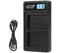 EMUKOEP Mini Camera Dual Charger with LCD Screen, Portable for Charging Camera Battery NP-BN1