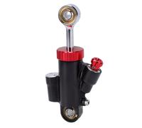 EMUKOEP Motorcycle Steering Damper, Universal 6061 Aluminum Alloy | Speed-sensitive Damping, 130mm Length, Wearproof Design, Shock Absorption, Reduces Fatigue, Operates -40℃ to +100℃