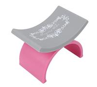 EMUKOEP Nail Arm Rest Cushion Hand Pillow Holder Professional Manicure Hand Rest for Nail Art Salon Home Use with Soft Silicone U Shaped Design (Rose Pink)
