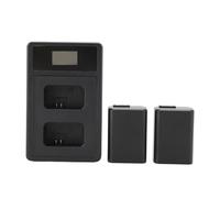 EMUKOEP NP FW50 Camera Battery 2 Pack 7.2V 1850mAh High Capacity Lithium Ion Replacement Battery with Dual USB LED Display Charging Dock for ZVE10 ILCE 5000 6500 7M2 NEX C3 5T