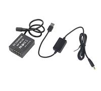 EMUKOEP NP-W126 Simulated Battery DC Coupler Power Adapter with USB Drive Cable for XT2 XT3 XT20 XH1 XT20 X100F Plug and Play Plastic Material