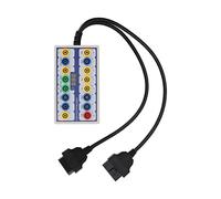 EMUKOEP OBD2 Breakout Box, OBDII Protocol Detector with Diagnostic Cable, Universal for Car OBD Line Signal Transmission