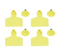 EMUKOEP Pack of 100 Empty Calf Labels for Calves, Brands Empty Earbuds for Identifying Cattle, Cow, Pig, Goat, Sheep, Calf, Animal, Yellow