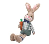 EMUKOEP Plush Bunny Desktop Decoration, Handmade Shapable Ears with Built in Wire, Soft Polyester Fabric, Long Legs 59cm, for Table Ornament Home Decor (Male)