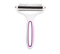 EMUKOEP Premium Quality Dual Purpose Pet Hair Removal Brush, Comb and Hair Removal Tool, Safe and Durable for Professional Groomers (Purple)