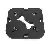 EMUKOEP R15 R20 R25 R30 Round Corner Radius Template Made of Aluminium Alloy, Compact and Portable for Woodworking, Versatile with Simple Structure and Accurate Corner Positioning