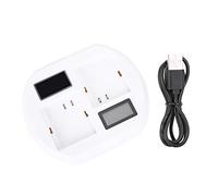 EMUKOEP SEIVI USB Battery Charger for Video Camera - Fast Charging LCD Smart Base Charger for Arlo Pro 2/Pro - Output 9V 2A - Suitable for Arlo Go Batteries - White