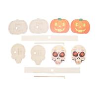 EMUKOEP Skull Lantern Pumpkin Light, Halloween Decorative Lamp with Skull Head Design, Creepy Skull Lamp for Spooky Vibes, Ideal for Halloween Party, Home, or Garden Décor