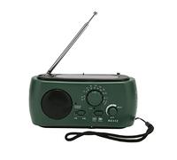 EMUKOEP Solar Hand Crank Emergency Radio Multifunction Power Bank with Flashlight LED Light for Outdoor Camping Survival Hiking (Green)