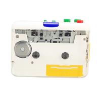 EMUKOEP USB Casete Converter A MP3 Plug and Play USB Tape Converter A MP3 Portable Tape Player with 3.5 Mm Connector and Color Buttons for Portable Speakers