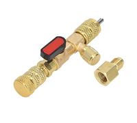 EMUKOEP Valve Sticker 1/4SAE 5/16SAE Connection Climate System Management Repair Tool R12 R122 R410