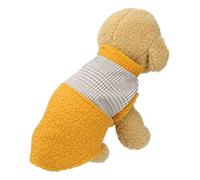 EMUKOEP Warm Pet Clothes Gentleman Style Yellow Plush, Suitable for Dogs and Cats XL Size 6-8kg, Long Lifespan (SG)