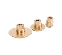 EMUKOEP Wood Carving Grinding Disc Set 3 Sizes M14 Arc | Carbon Steel Tungsten Coating, Fits 115/125 Grinders, For Softwood Hardwood Particle Board, Spiral Abrasive Teeth, Low