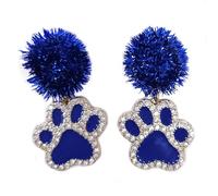 Emulily Gameday Paw Post Earrings Handmade Cheer Football Earrings College Sport