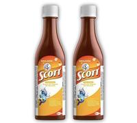 Emulsion de Scott Aceite de hígado de bacalao sabor Tradicional- pack de 2 de 6.1 fl oz - 180 ml - con vitamina A y D, suplemento dietético para niños y adultos, Saga Good Things.