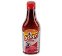 Emulsion de Scott Sabor Cereza (Cherry) (360 ml - 12.17 Fl Oz) Aceite de hígado de bacalao con vitamina A y Calcio, suplemento dietético para niños