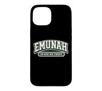 Emunah Hebrew Faith Jewish Believe In God We Trust Case for iPhone 15