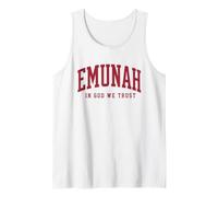 Emunah Hebrew Faith Jewish Believe in God We Trust Hashem Tank Top