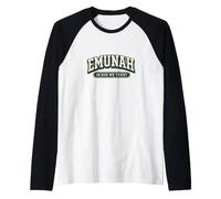 Emunah Hebrew Faith Jewish Believe in God We Trust Raglan Baseball Tee