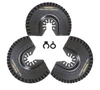 EMUNC 3pcs Oscillating Tool Blades for Grout Removal Tile Mortar Concrete Masonry 1/8, Fit for Dewalt Milwukee Rockwell Bosch Dremel Ryobi Ridgid Makita Porter Cable Craftsman Multitool