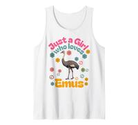 Emus Bird Funny Just a Girl who Love emu mom Daughter Niece Tank Top