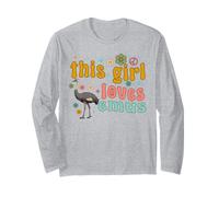 Emus Bird Funny Women This Girl Loves emu Birding Long Sleeve T-Shirt
