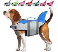 EMUST Dog Life Jacket, Adjustable Small / Medium / Large Dog Life Jacket for Water Safety, Pet Life Jacket with Rescue Handle, Safety Vest for Swimming Pool, the Beach, Boating, L, Blue