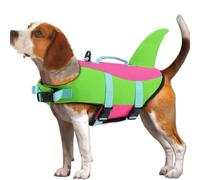 EMUST Dog Life Jacket for Large Dogs, Ripstop XL Pet Float Vest with Rescue Handle for Water at Pool, Beach, Boating (XL,Green)
