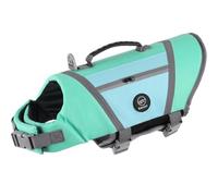 EMUST Dog Life Vests for Boating, Water-Resistant Dog Swimming Vest with Rescue Handle, Comfortable Fit Dogs Life Jacket Medium with D-Ring for Dogs Leash for Rafting, Surfing, Canoeing, Turquoise, M