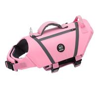 EMUST Dog Life Vests for Boating, Water-Resistant Dog Swimming Vest with Rescue Handle, Comfortable Fit Dogs Life Jacket Medium with D-Ring for Dogs Leash for Rafting, Surfing, Canoeing, SakuraPink, M